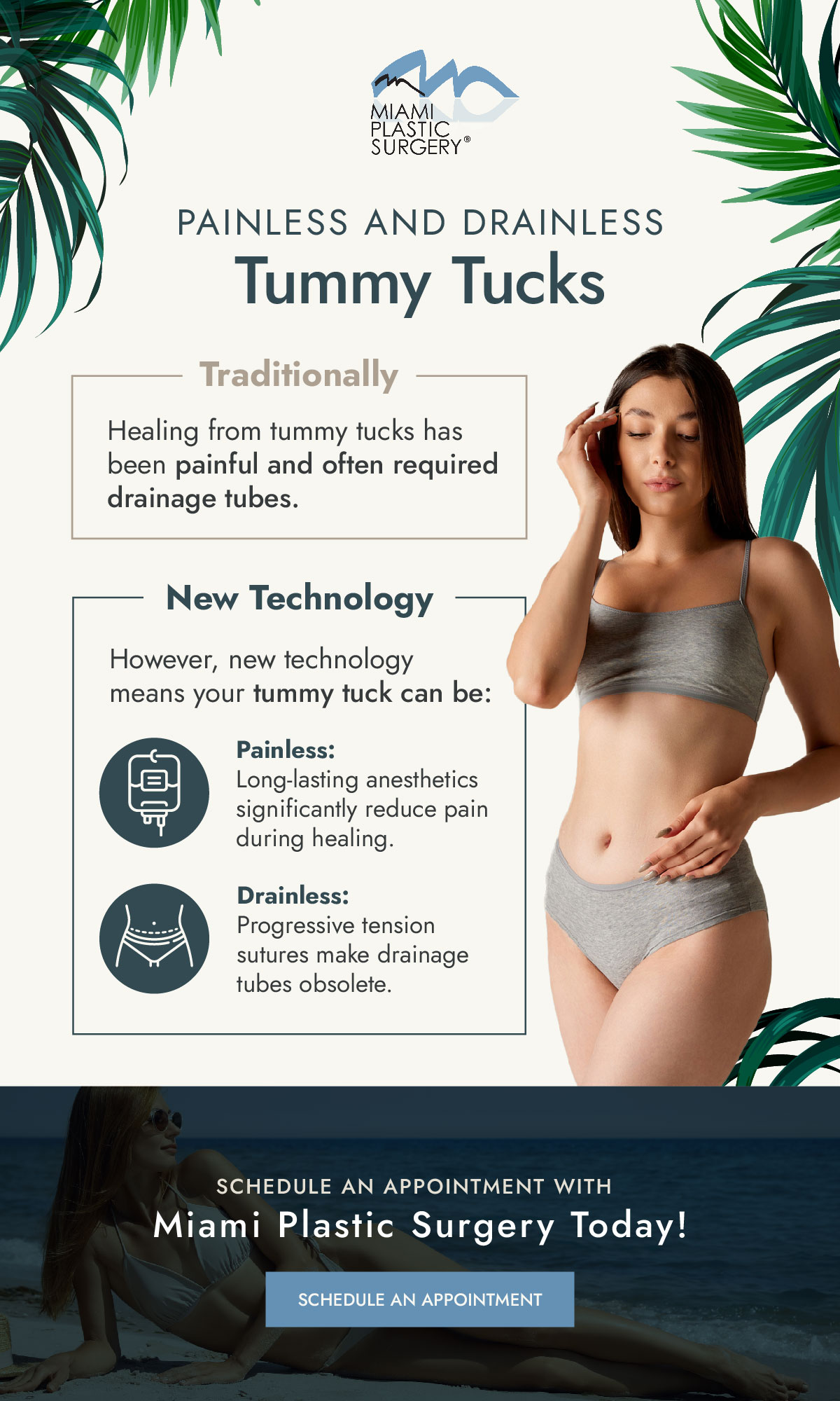 Painless and Drainless Tummy Tucks