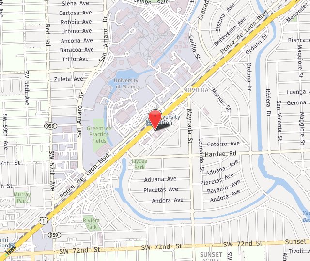 Location Map: 1230 South Dixie Highway Miami, FL 33146